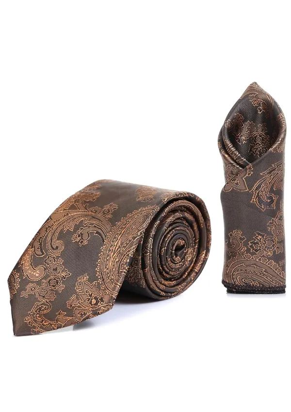 Necktie_With_Stylish_Brooch_&_Pocket_Square_Set_For_Men_(3_Item_in_the_Box)_Jacquard_Self-Design_Fabric