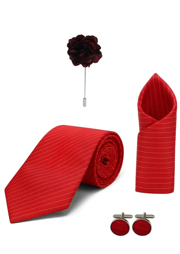 Random_Stripe_Necktie_For_Men_Lining_Micro_Fiber_Fabric_Pack_of_4_Available_in_7_Vibrant_Colors