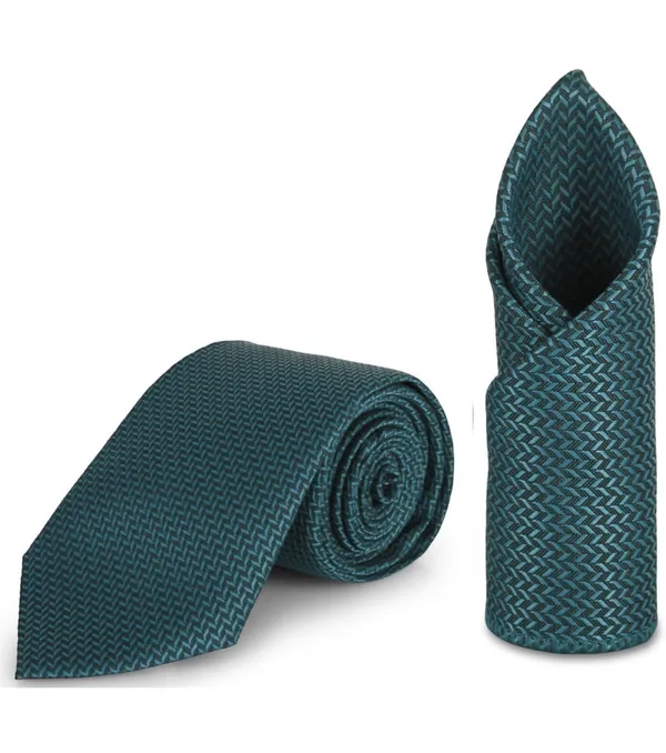 Random_Stripe_Necktie_Set_With_Pocket_Square_Lapel_Pin_Brooch_Pack_Of_3_Micro_fiber_Fabric_Self-Design_Elegant_9_Diffrent_Colors