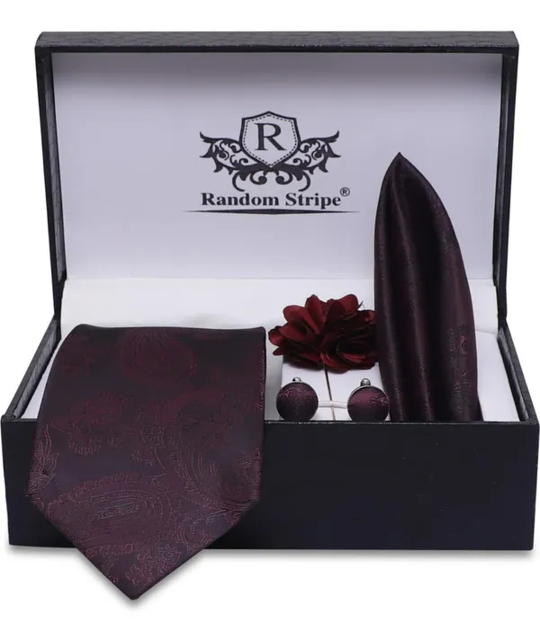 Random_Stripe_Mens_Floral_Tie_and_Lapel_Pin_Necktie_Hankerchief_Cufflinks_Set_for_Men_(pack_of_4)