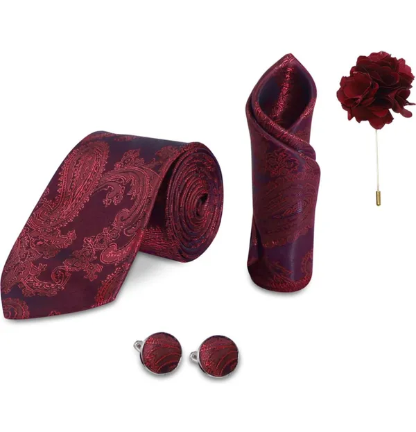 Random_Stripe_Mens_Floral_Tie_and_Lapel_Pin_Necktie_Hankerchief_Cufflinks_Set_for_Men_(pack_of_4)