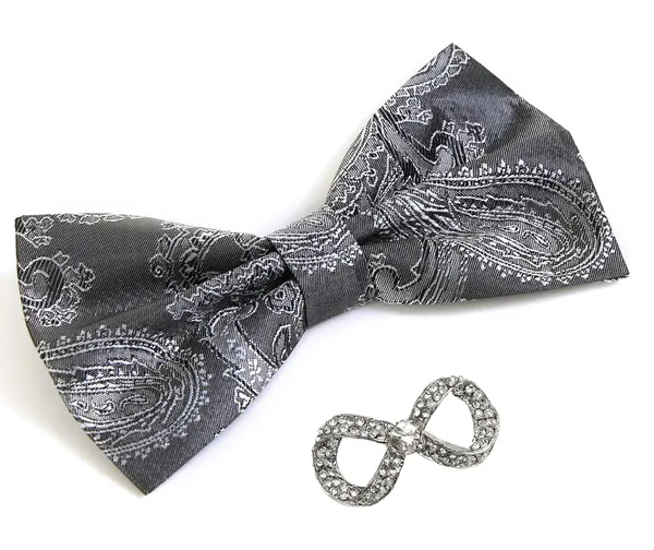 Random_stripe_Men's_Bow_Ties_Pre-Tied_Style_Formal_Satin_Classic_Bowtie_for_jacquard_Self-Design_With_Brooch