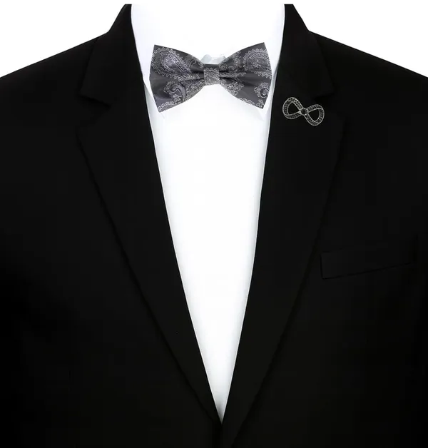 Random_stripe_Men's_Bow_Ties_Pre-Tied_Style_Formal_Satin_Classic_Bowtie_for_jacquard_Self-Design_With_Brooch
