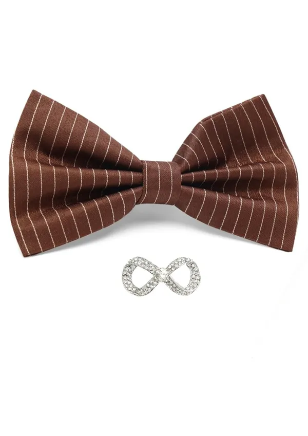 Random_Stripe_Bow_Tie_For_Men_With_Brooch_Self_Lining_Bowties