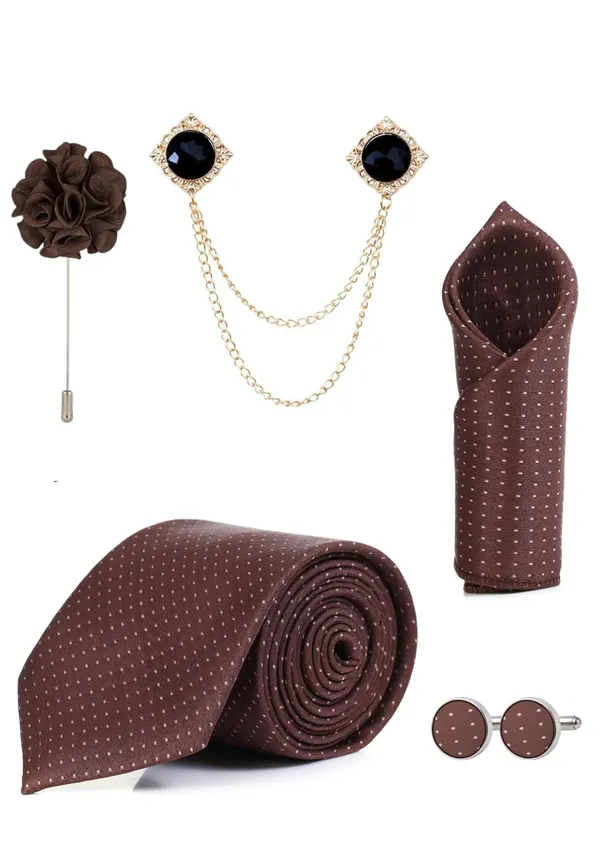 Premium_Formal_Black_Polka_Dot_Tie_Combo_Set_for_Men_|_Necktie,_Pocket_Square,_Brooch,_Lapel_Pin_&_Cufflinks_|_9_Color_Variants_|_Wedding_&_Office_Gift_Set