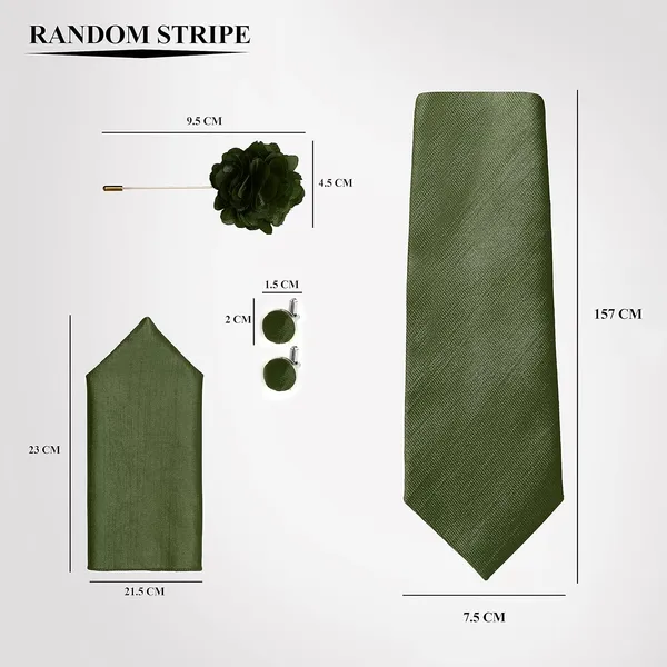 Necktie_Set_For_Men_Complete_Gift_Set_�_Includes_1_Necktie,_1_Pocket_Square,_1_Pair_of_Cufflinks_&_1_Brooch_�_all_in_matching_color.
