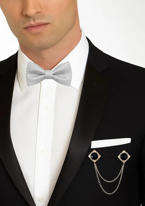Men's_Premium_Satin_Bow_Tie_with_Royal_Gemstone_Brooch_�_12_Colors_Elegant_Combo_for_Party,_Wedding_&_Formal
