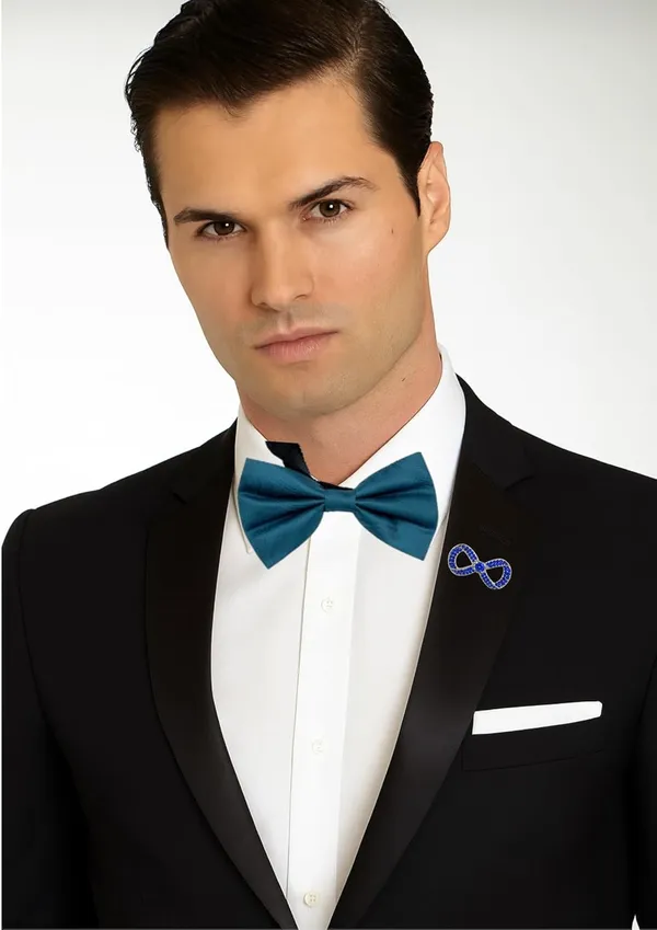 Random_stripe_Men's_Bow_Ties_Pre-Tied_Style_Formal_Satin_Classic_Bowtie_for_jacquard_Self-Design_With_Brooch