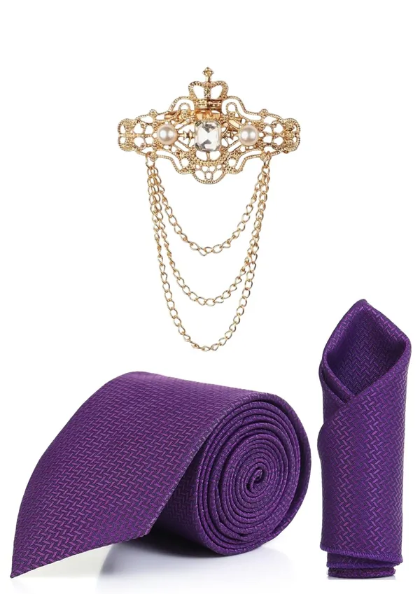 Necktie_For_Men_Complete_Combo_Set_�_Includes_1_stylish_necktie,_1_matching_pocket_square,_and_1_royal_designer
