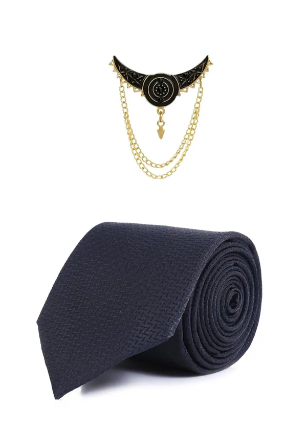 Classic_Men_Necktie_with_Brooch_|Premium_Textured_Tie_for_Wedding,_Party_&_Office_|_9_Elegant_Colors