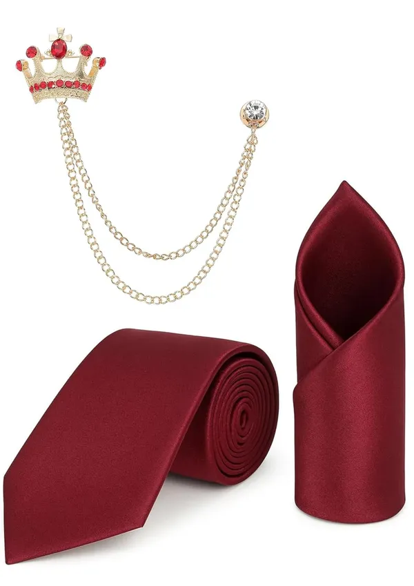 Complete_3-in-1_Gift_Set_�_Includes_premium_necktie,_matching_pocket_square_&_stylish_brooch_for_a_dashing_look.