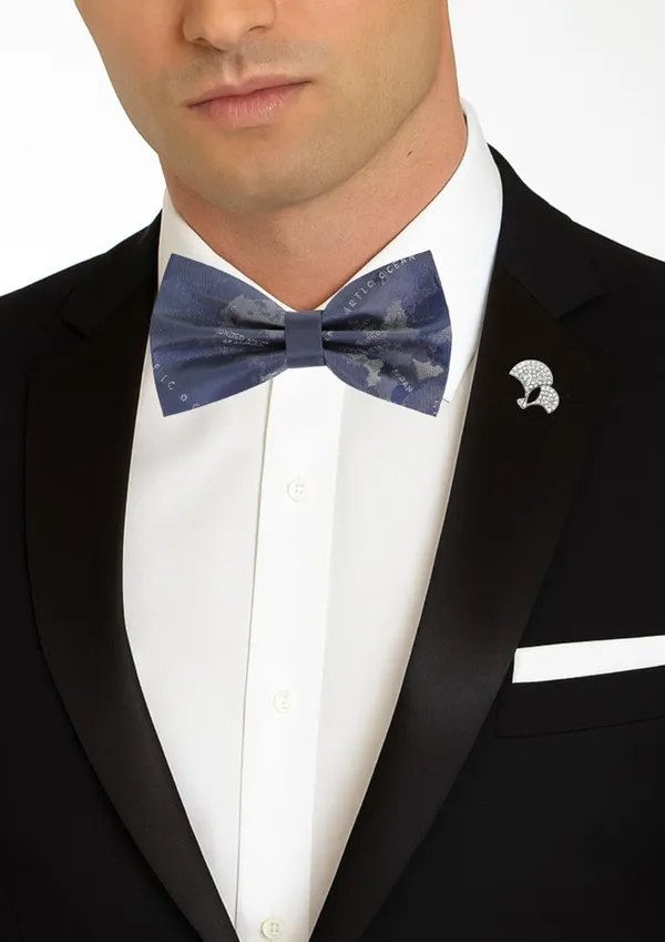 Bow_Tie_With_Brooch_Set_For_Men_World_Map_Self-Design_Fabric_Pack_of_2_Elegant_12_Colors