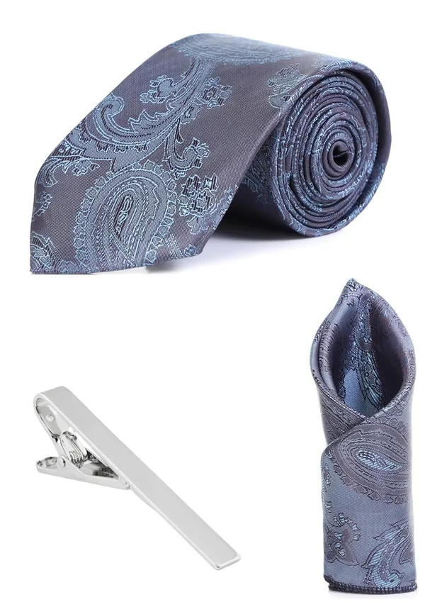 Necktie_With_Pocket_Square_&_TiePin_Silver_Plated_Jacquard_Self-Design_Stylish_Combo_Set_Available_in_16_Elegant_Colors