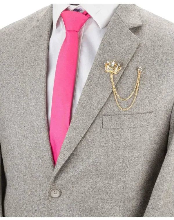 Voxon_Crystal_Crown_Hanging_Chain_Brooch_Suit_Pin,Vintage_Gold_Crown_Brooch,Suit_Stud,Shirt_Studs,Lapel_Pin_Accessories_for_Men_Women_(Pack_of_2)
