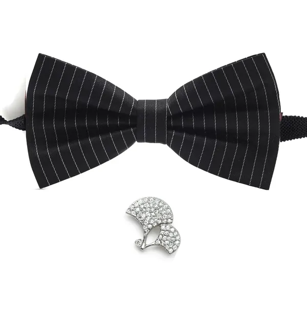 Bow_Tie_With_Stylish_Brooch_For_Men_Self-Lining_Micro_fiber_Febric_Elegant_7_Colors