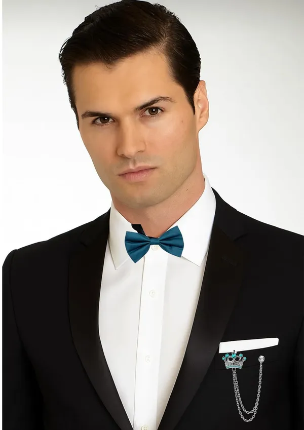Premium_Bow_Tie_&_Crown_Brooch_Set_for_Men_�_Luxury_Jacquard_Silk_Bowtie_with_Dual_Chain_Crown_Pin_|_16_Elegant_Colors