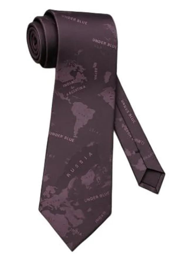 Random_Stripe_Men_Necktie_With_Gifted_Box_World_Map_Self_design_Tie