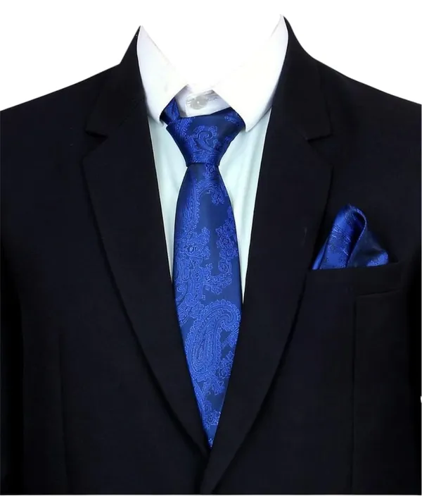 Necktie_With_Stylish_Brooch_&_Pocket_Square_Set_For_Men_(3_Item_in_the_Box)_Jacquard_Self-Design_Fabric