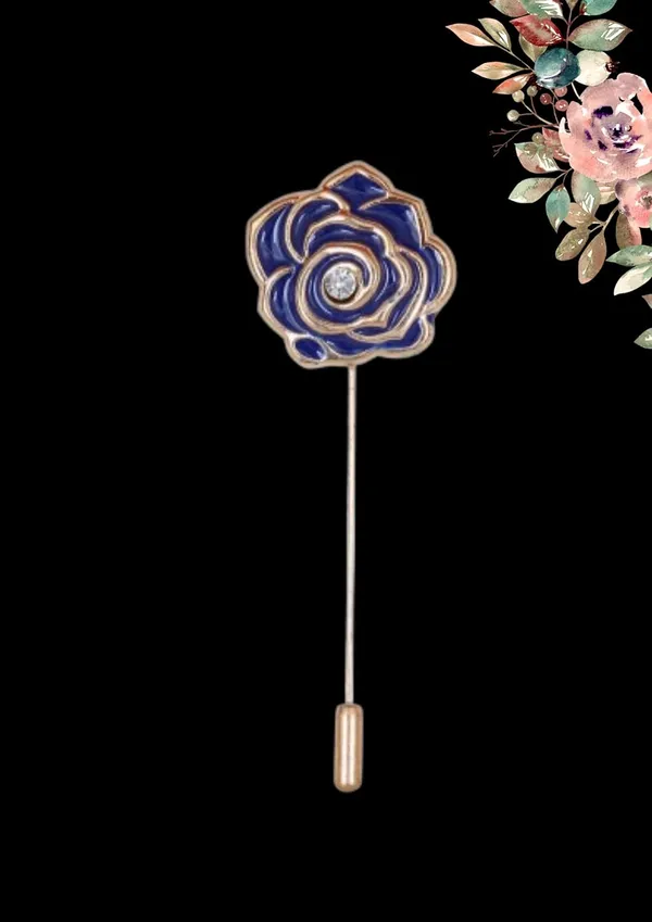 Voxon_Brooches_Pin_for_Men_Shirts_Collar_Chain_Brooch_Pin_Lapel_Stick_Blue_Red_(Blue)