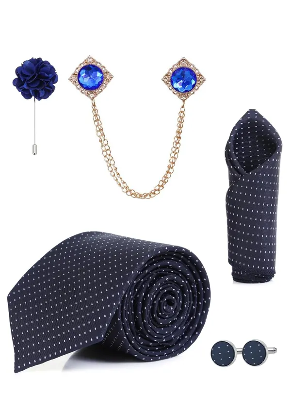 Premium_Formal_Black_Polka_Dot_Tie_Combo_Set_for_Men_|_Necktie,_Pocket_Square,_Brooch,_Lapel_Pin_&_Cufflinks_|_9_Color_Variants_|_Wedding_&_Office_Gift_Set