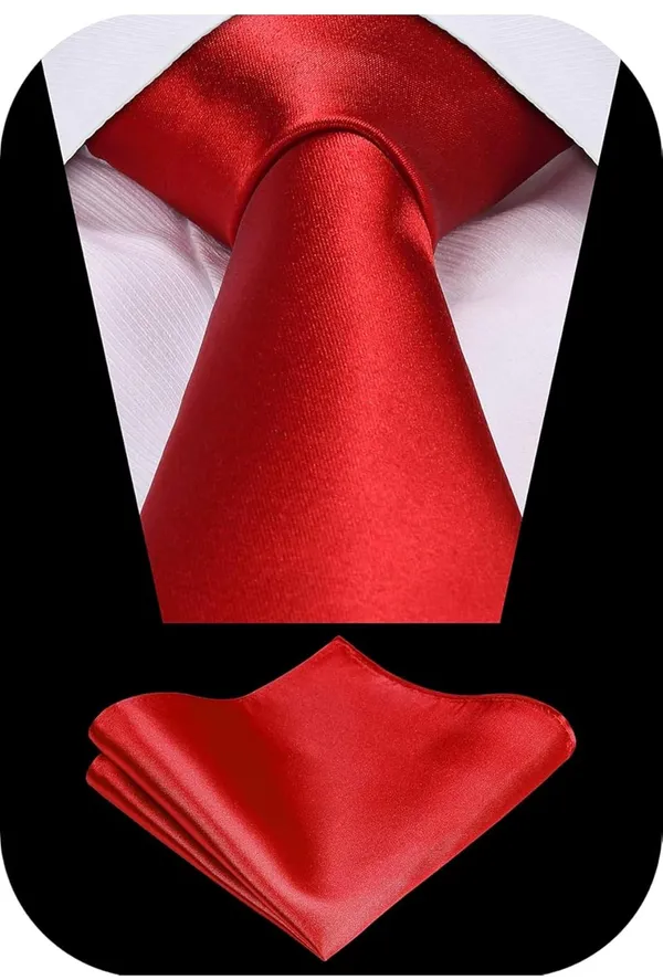 Necktie_For_Men_Complete_Combo_Set_�_Stylish_necktie,_matching_pocket_square_&_premium_brooch_included_Plain_Silk_Ties