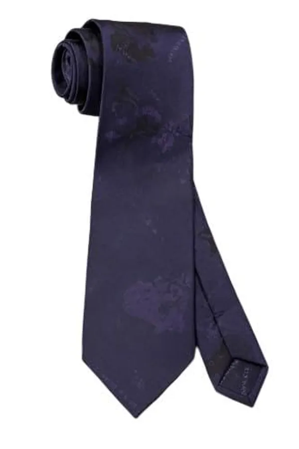 Random_Stripe_Men_Necktie_With_Gifted_Box_World_Map_Self_design_Tie