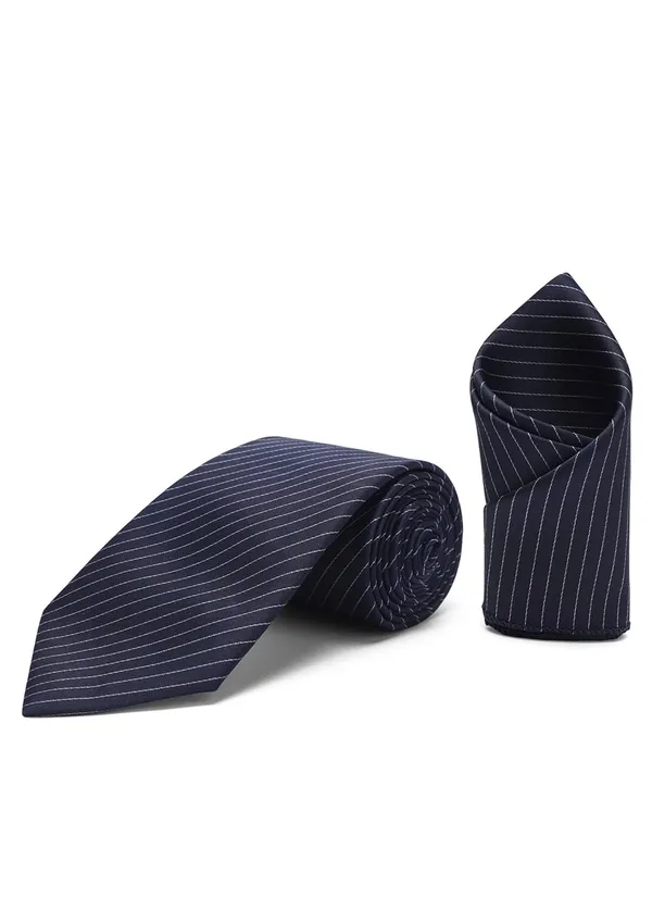 Random_Stripe_Necktie_Set_With_Pocket_Square_Lapel_Double_Chain_Brooch_Micro_fiber_Self-Lining