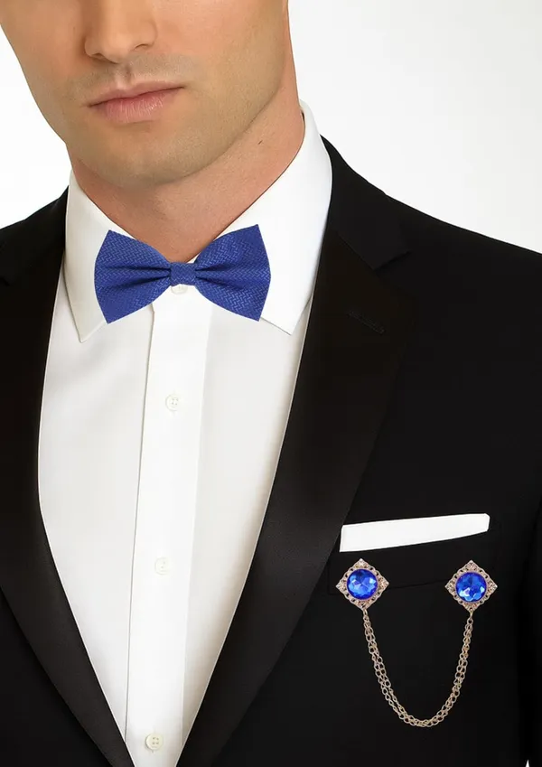 Men_Premium_Designer_Bow_Tie_with_Dual_Chain_&_Gemstone_Brooch_|_Adjustable_Pre-Tied_Bow_Tie