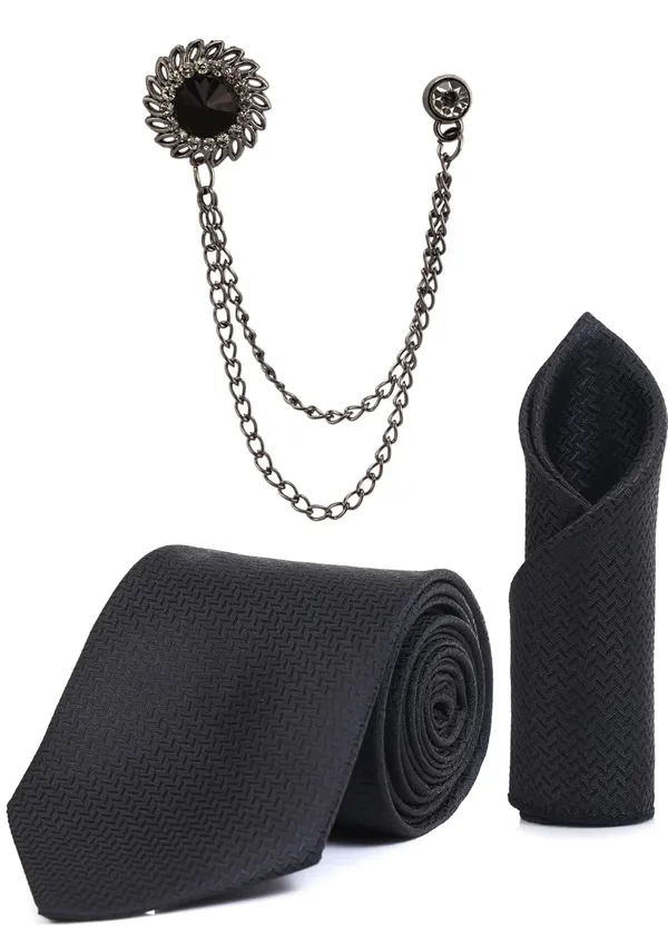Necktie_With_Pocket_Square_&_Double_Chain_Stylish_Lapel_Brooch_(Pack_Of_3)