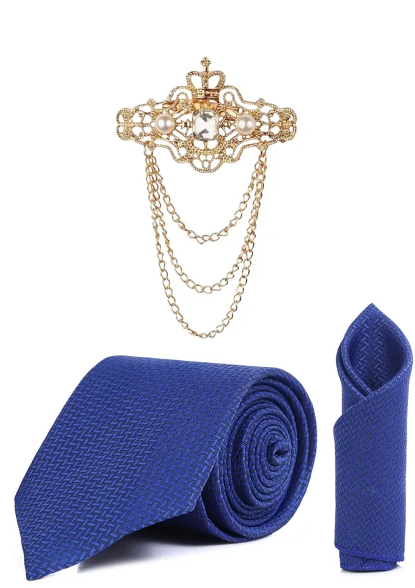 Necktie_For_Men_Complete_Combo_Set_�_Includes_1_stylish_necktie,_1_matching_pocket_square,_and_1_royal_designer