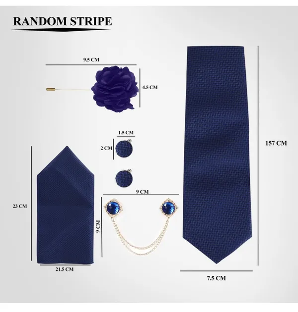 Random_Stripe_Mens_Tie_Set_Solid_Paisley_Silk_Striped_Necktie_for_Men_with_Cufflinks_Tie_and_Pocket_Square_Set_(Pack_of_6)
