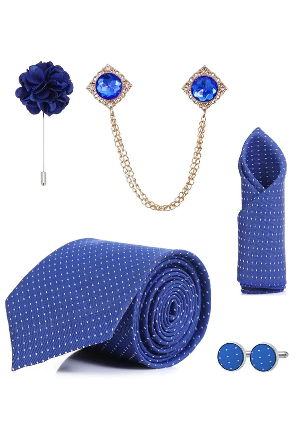 Premium_Formal_Black_Polka_Dot_Tie_Combo_Set_for_Men_|_Necktie,_Pocket_Square,_Brooch,_Lapel_Pin_&_Cufflinks_|_9_Color_Variants_|_Wedding_&_Office_Gift_Set