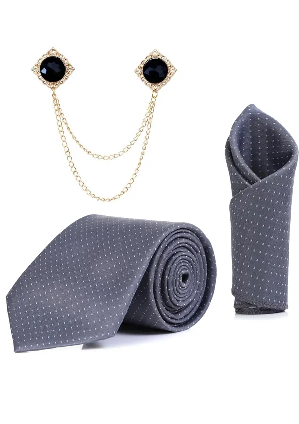 Premium_Formal_Black_Polka_Dot_Tie_Combo_Set_for_Men_|_Necktie,_Pocket_Square,_Brooch,_Lapel_Pin_&_Cufflinks_|_9_Color_Variants_|_Wedding_&_Office_Gift_Set