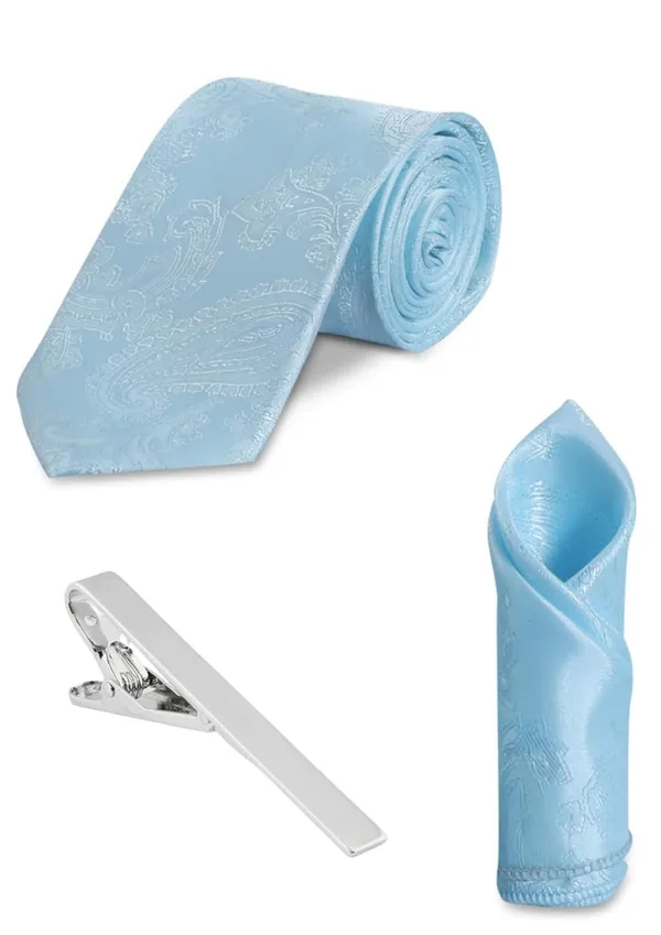 Necktie_With_Pocket_Square_&_TiePin_Silver_Plated_Jacquard_Self-Design_Stylish_Combo_Set_Available_in_16_Elegant_Colors