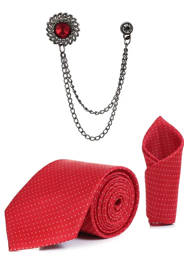 Necktie_With_Pocket_Square_&_Stylish_Brooch_Polka-Dots_Tie_Set_(PackOf_3)