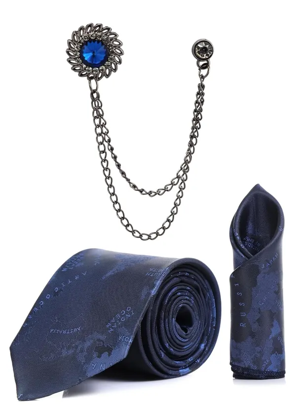 Men_Necktie_Set_With_Pocket_Square_&_Double_Chain_Stylish_Brooch_(Pack_of_3)_Formal_Combo