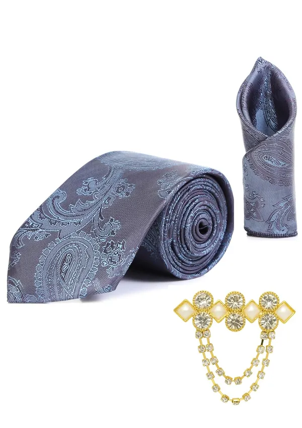 Men_Premium_Necktie,_Pocket_Square_&_Brooch_Combo_16_Colors_Gift_Set
