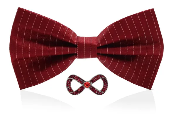 Random_Stripe_Bow_Tie_For_Men_With_Brooch_Self_Lining_Bowties