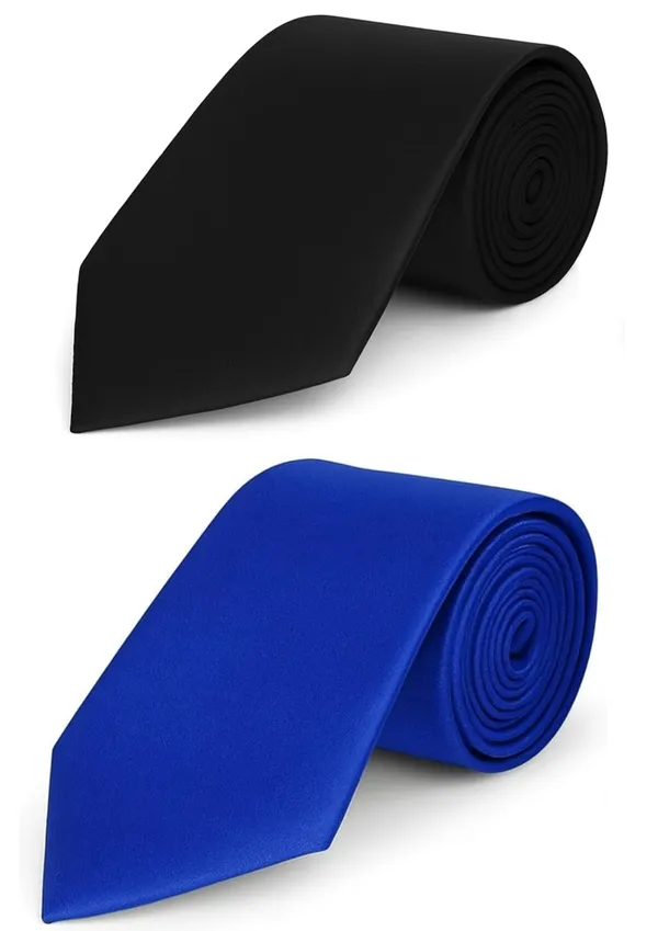 Necktie_For_Men_Plain_Silky_and_Smooth_Tie_Two_Different_Colors