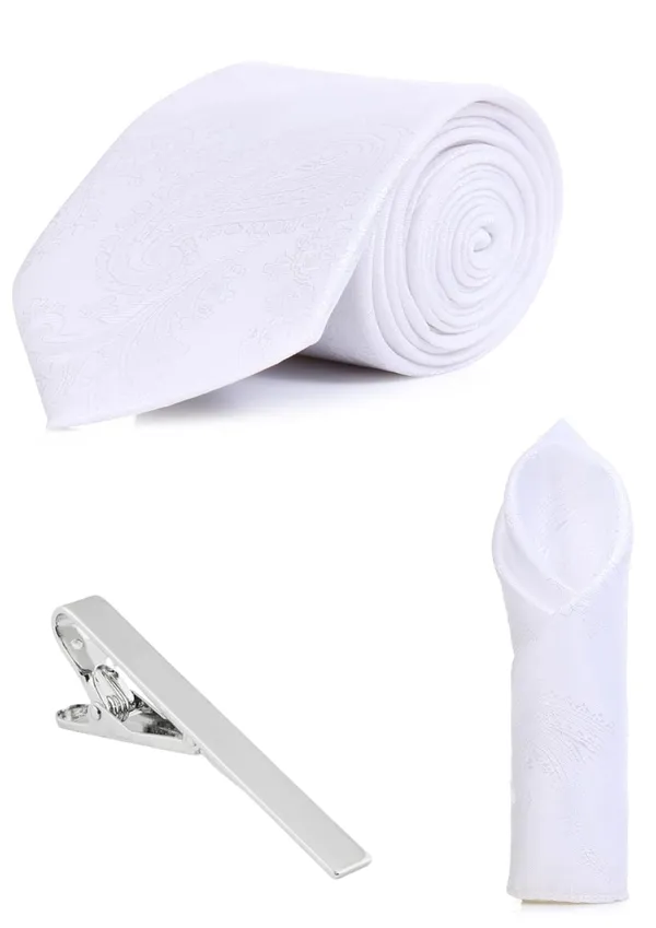 Necktie_With_Pocket_Square_&_TiePin_Silver_Plated_Jacquard_Self-Design_Stylish_Combo_Set_Available_in_16_Elegant_Colors
