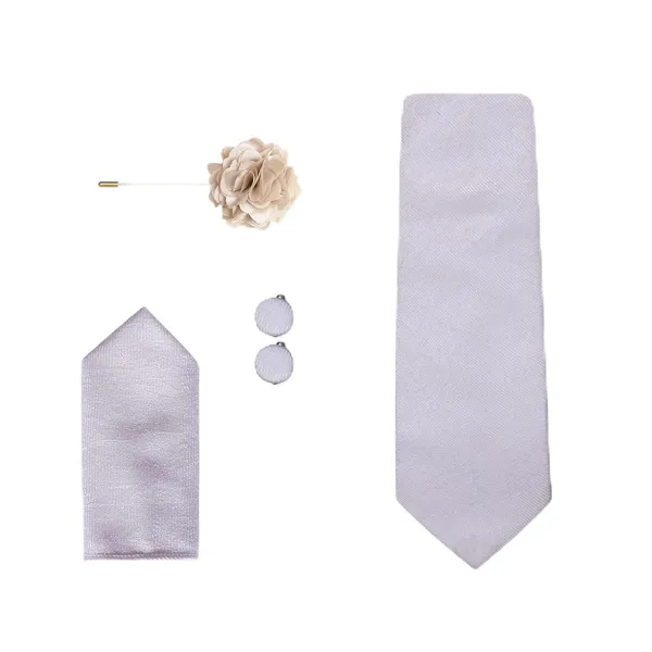 Men_Necktie_Combo_Set_with_Pocket_Square,_Cufflinks_&_Brooch_�_12_Colors_Premium_Gift_Set_for_Formal,_Combo