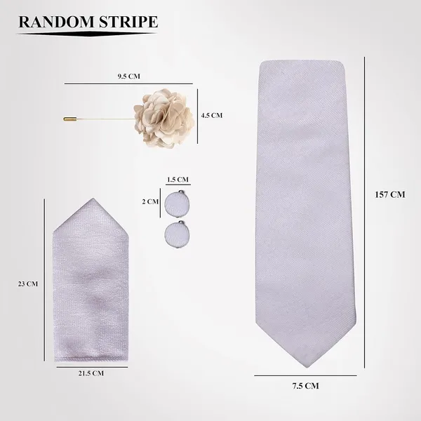 Men_Necktie_Combo_Set_with_Pocket_Square,_Cufflinks_&_Brooch_�_12_Colors_Premium_Gift_Set_for_Formal,_Combo