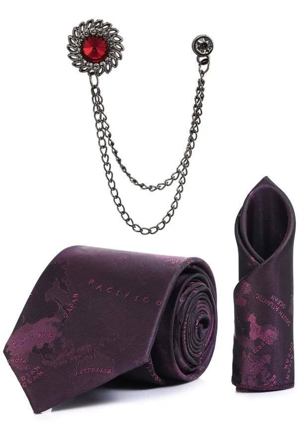 Men_Necktie_Set_With_Pocket_Square_&_Double_Chain_Stylish_Brooch_(Pack_of_3)_Formal_Combo