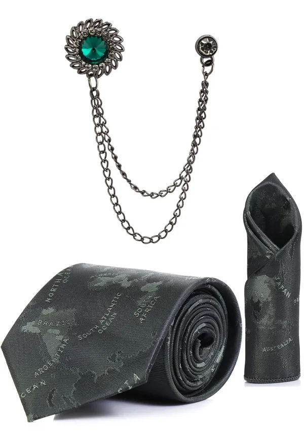 Men_Necktie_Set_With_Pocket_Square_&_Double_Chain_Stylish_Brooch_(Pack_of_3)_Formal_Combo