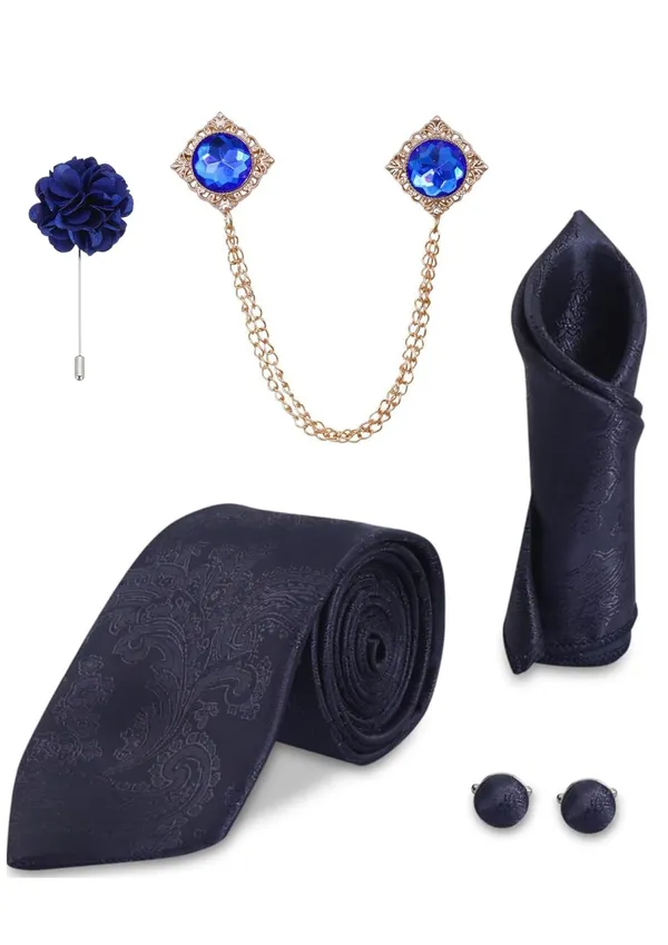 Premium_Men_Navy_Blue_Tie_Combo_Set_|_Necktie,_Pocket_Square,_Brooch,_Lapel_Pin_&_Cufflinks_|_Wedding,_Party_&_Formal_Gift_Set_for_Men_(15_Colors_Available)