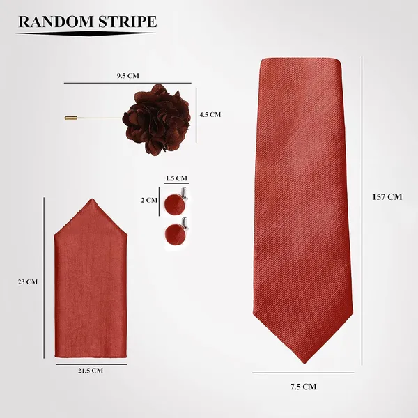 Necktie_Set_For_Men_Complete_Gift_Set_�_Includes_1_Necktie,_1_Pocket_Square,_1_Pair_of_Cufflinks_&_1_Brooch_�_all_in_matching_color.