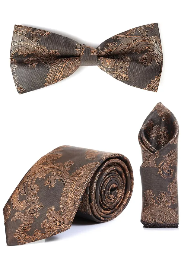 Men_Paisley_Necktie,_Bow_Tie_&_Pocket_Square_Set_�_13_Colors_Stylish_Paisley_Pattern_�_Classic_paisley_design_adds_luxury