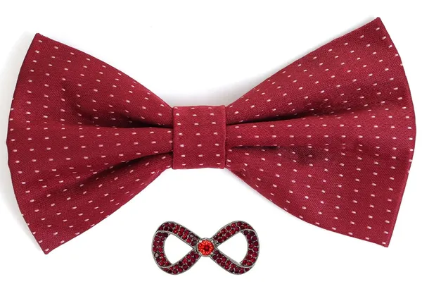 Random_Stripe_Bow_Tie_For_Men_Polka-Dots_Bowtie_With_Brooch