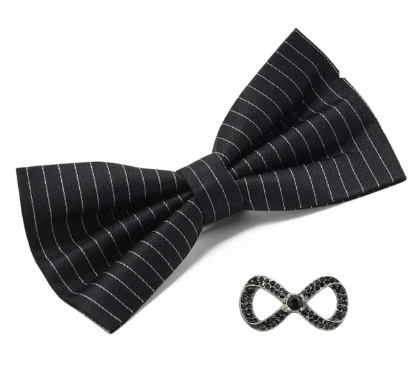 Random_Stripe_Bow_Tie_For_Men_With_Brooch_Self_Lining_Bowties