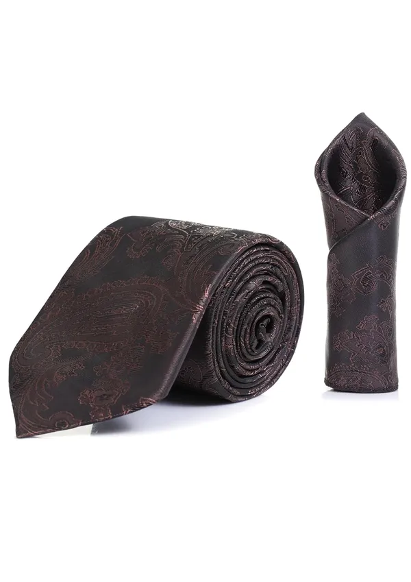 Random_Stripe_Necktie_Set_With_Bow_Tie_Pocket_Square_Lapel_Flowar_&_Lapel_Brooch_&_Cufflink_Pair_&_TiePin_(Three_Type_Combo_Box)